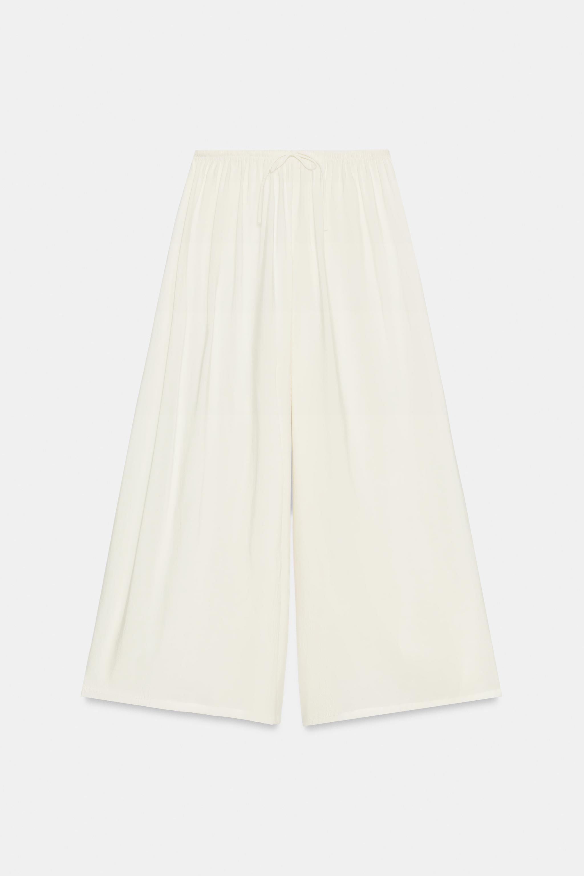 PANTALON PALAZZO À CORDONS
